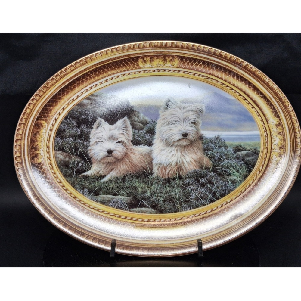 Franklin Mint In The Heather Westie Dog Collector Plate Nigel Hemming HA5101